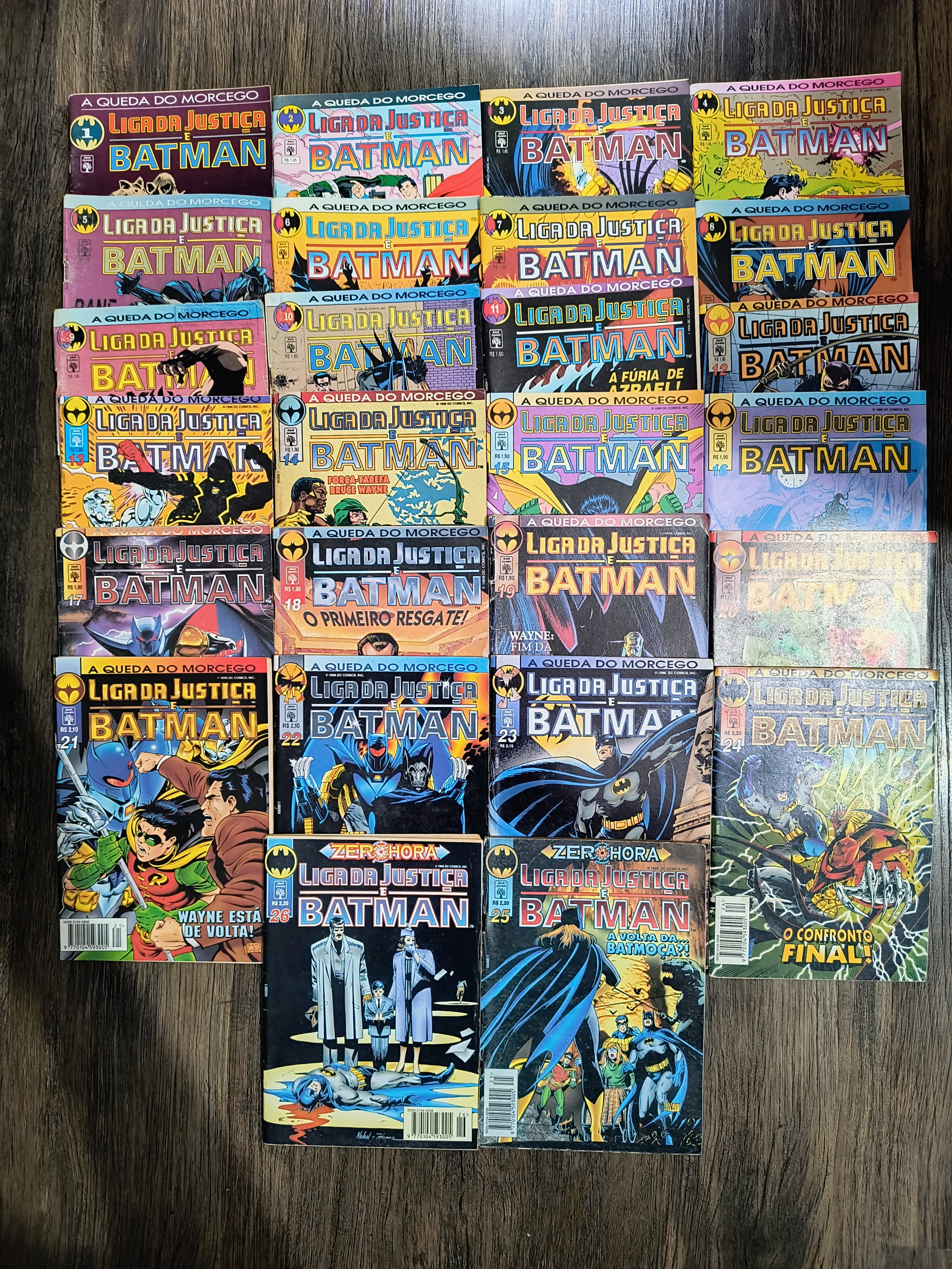 Liga da Justiça e Batman pack completo do n 1 ao n 26 Ed abril m18