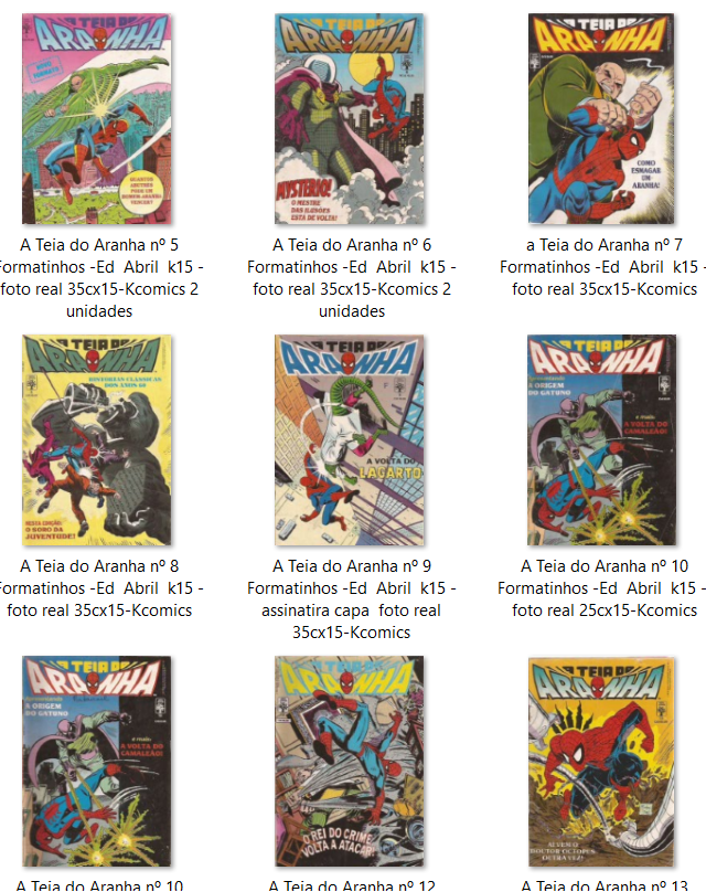 Miniatura: A Teia do Aranha nº 16 Formatinhos -Ed  Abril  k15