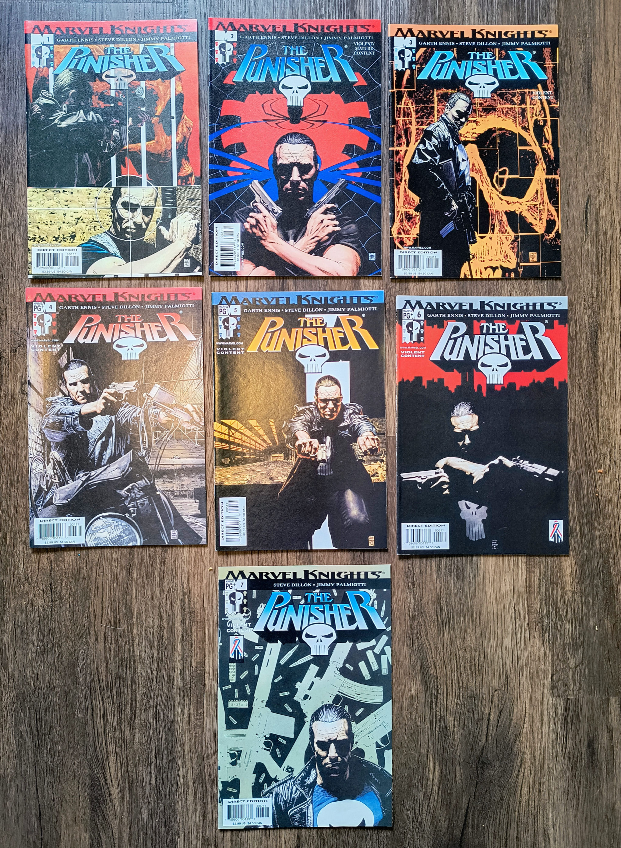 Marvel Knights The punisher vol 4 2002 - pack do 1 ao 7 -Marvel m35