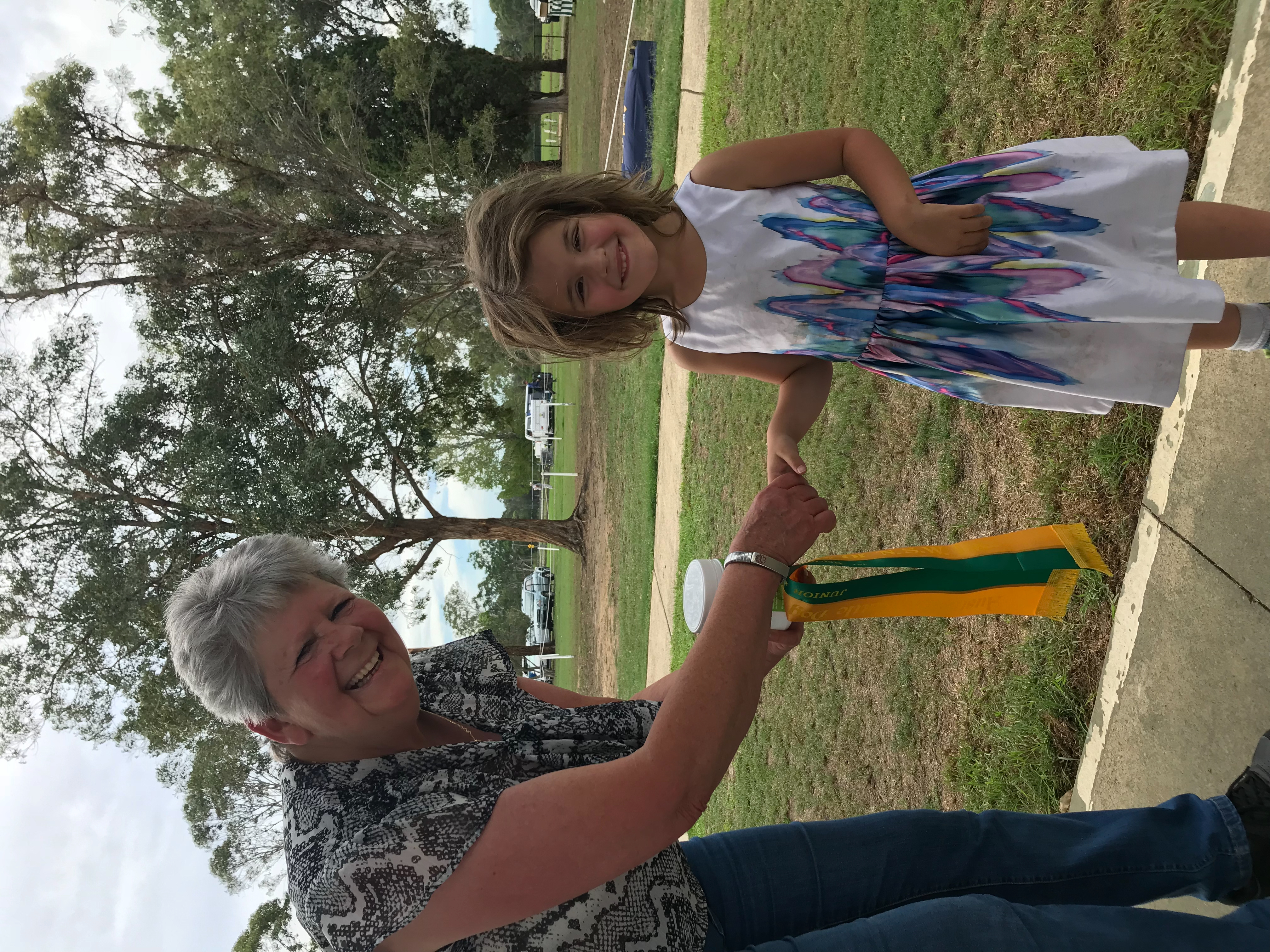 Charli winning Tiny Tot Handlers