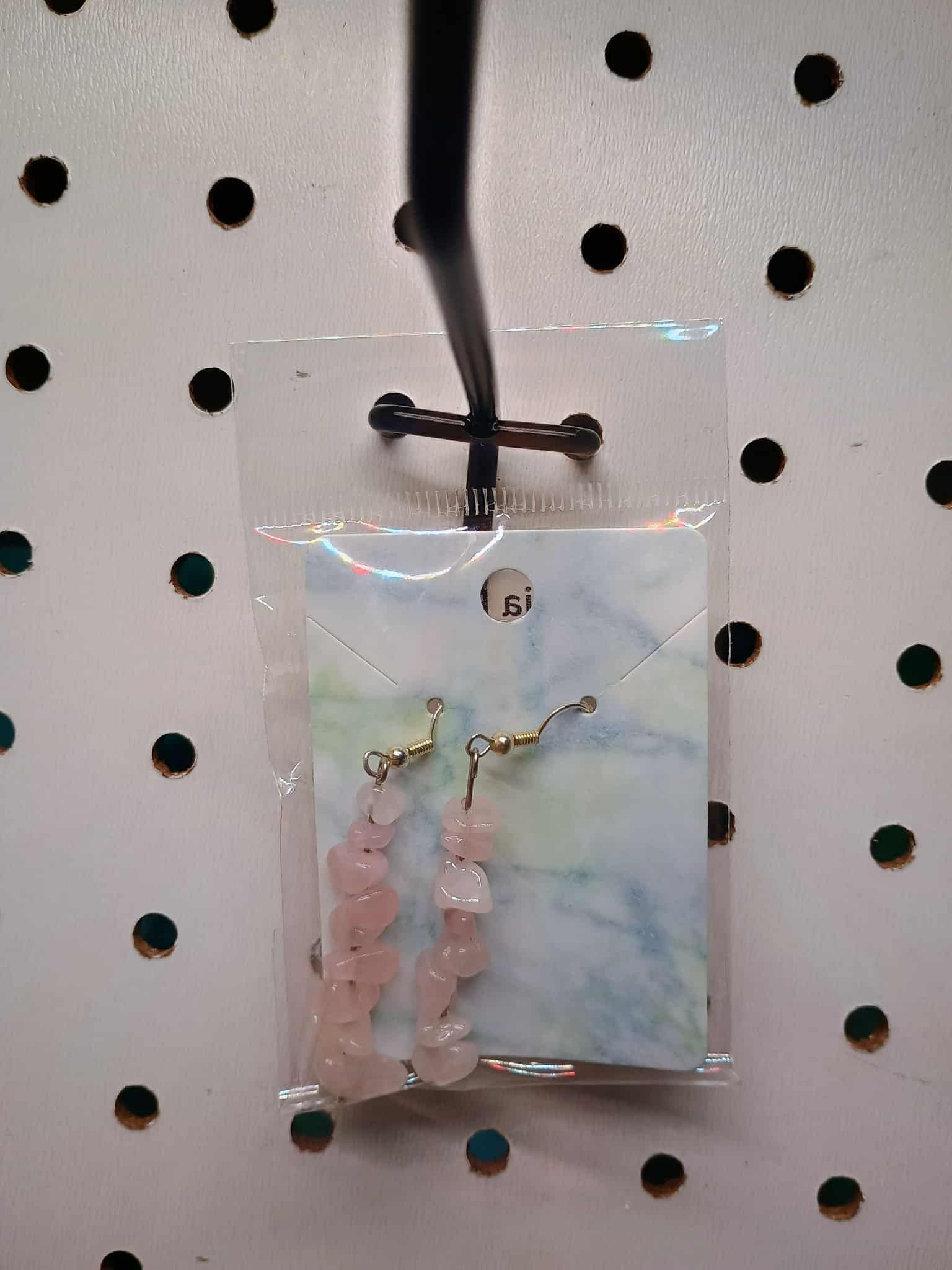 Rose Quartz Post Earrings - Petals & Light