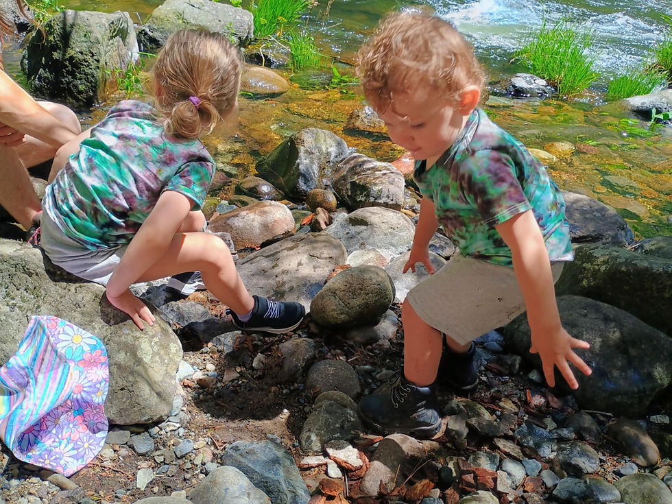"Peace isn’t found in control—it’s found right here. In the movement of the stream, the curiosity of a child, and the quiet rhythm of being present together."