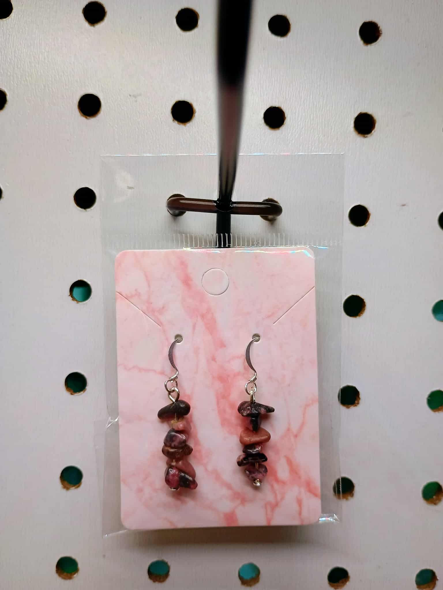 Rhodonite Stone Dangles - Echoes of the Wild