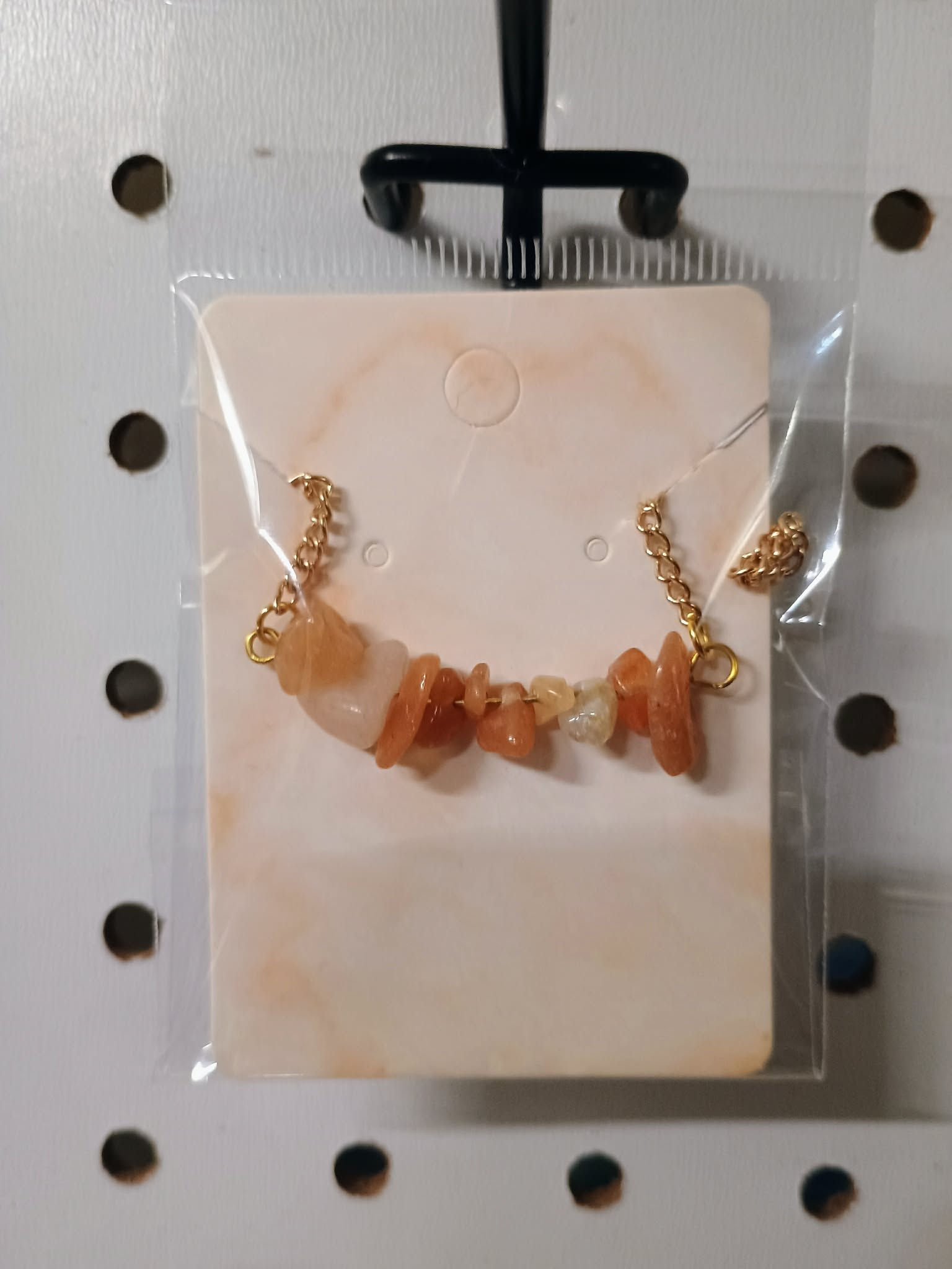 Orange Aventurine Post Bracelet/Anklet - Made to fit