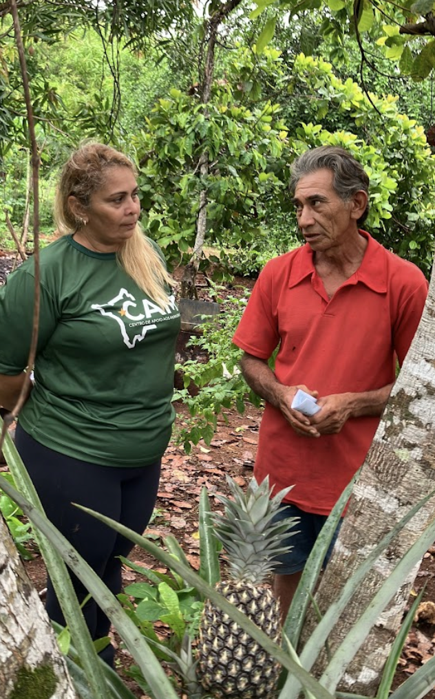 Simone Nascimento do CAM, junto com Rubstem Magalhães da Silva (o Seu Carpinteiro). Foto: Joseph Ataíde.