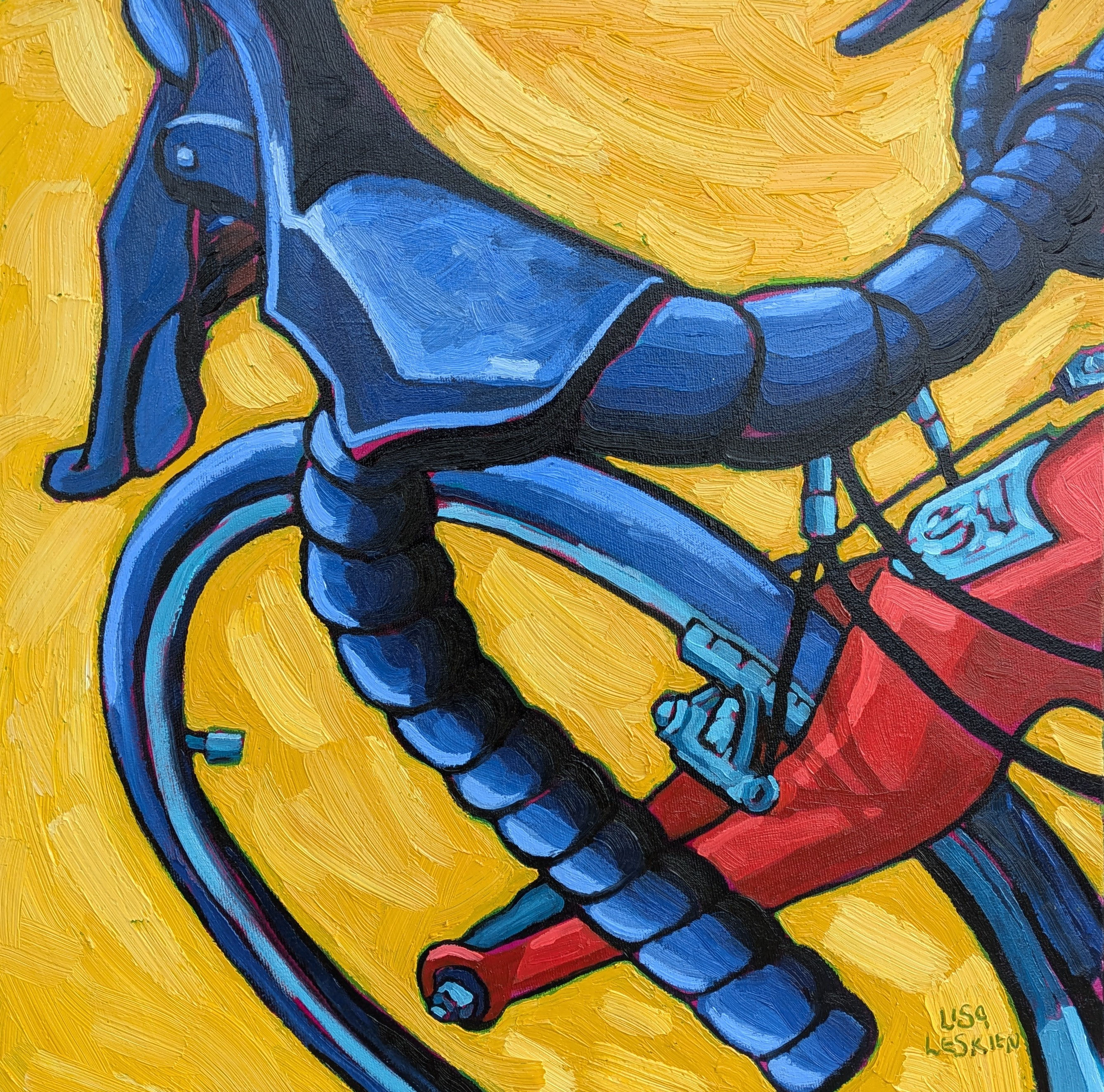 Roll with it - 16x16 oil on canvas