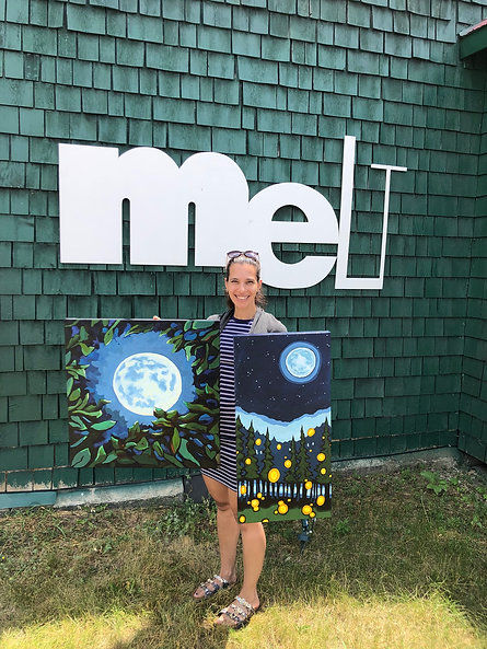 Thumbnail: 'Moonlit FireFlies' Original Art Tube Headwear