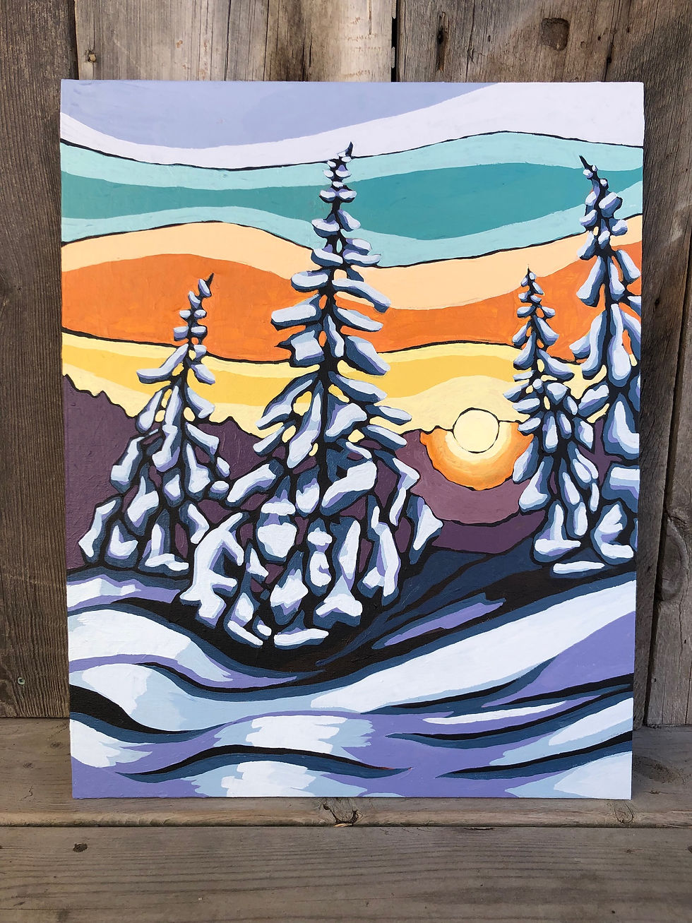 Snowy Frosting 20x16 acrylic