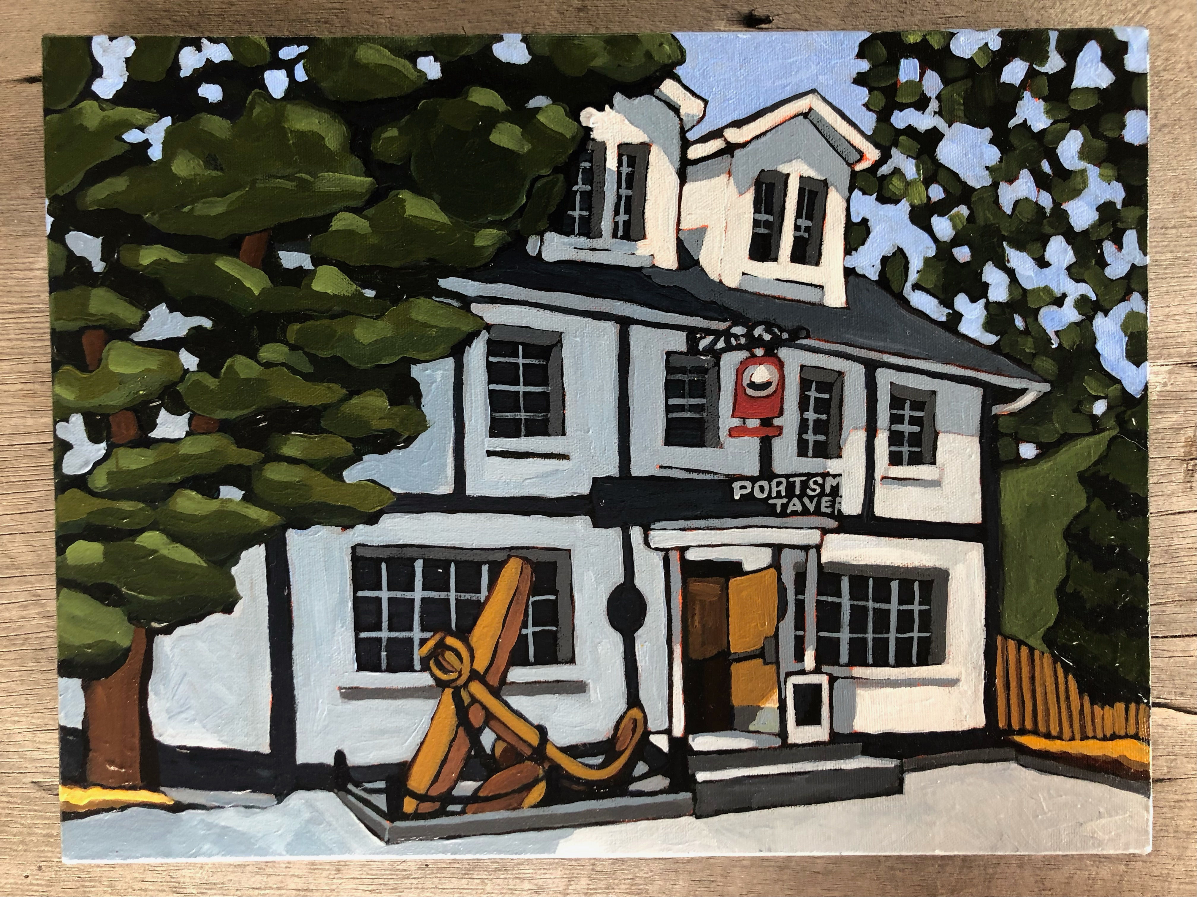 The Portsmouth Tavern 12x16 acrylic