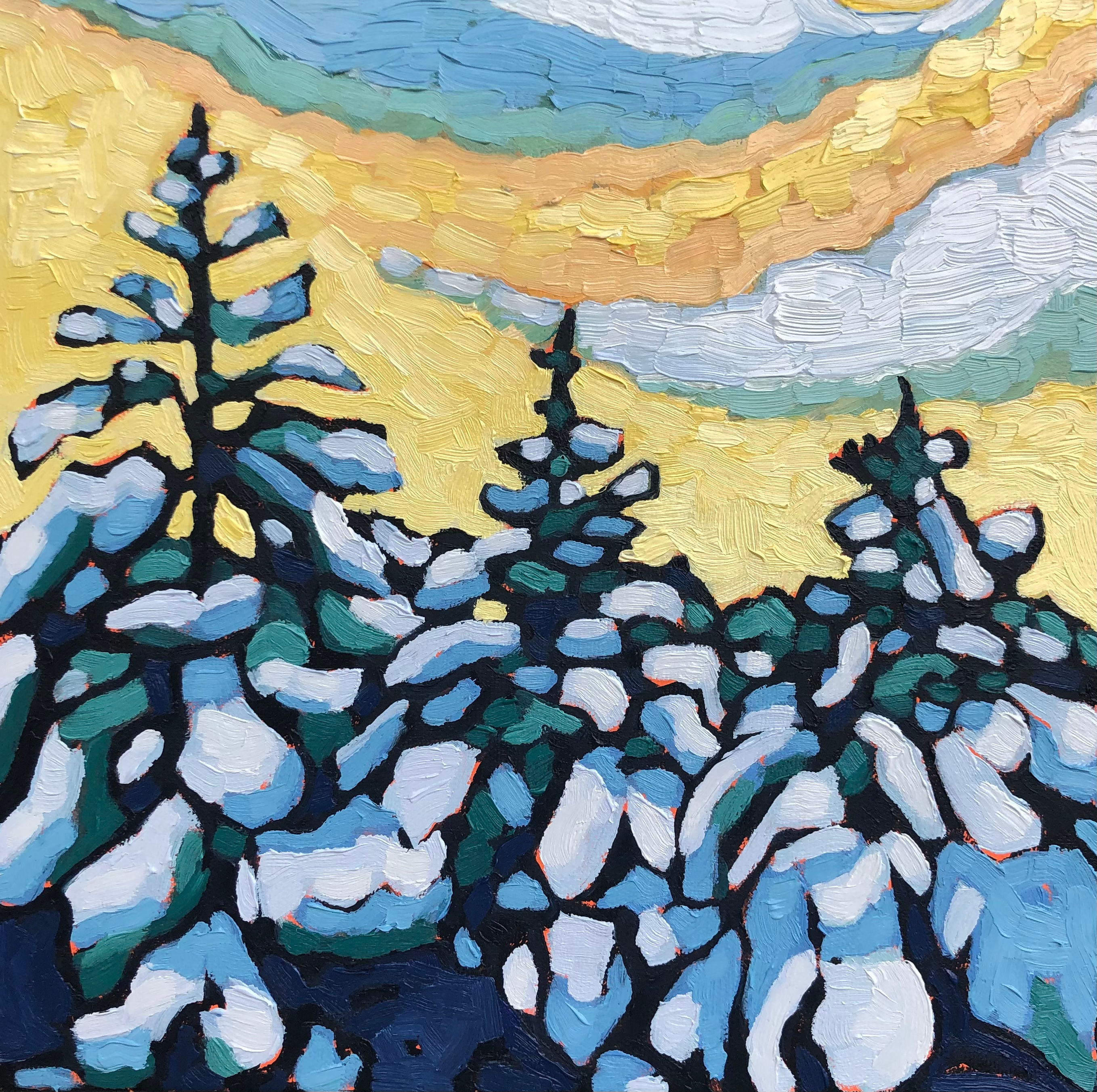 I Feel Pine 12x12 Oil