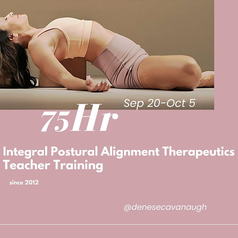 75 hour Integral Postural Alignment Therapeutics-virtual teacher training