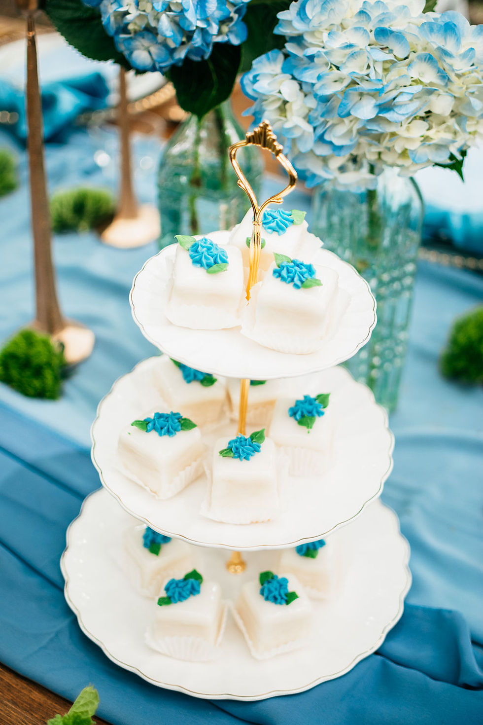 Blue Hydrangea Petit Fours