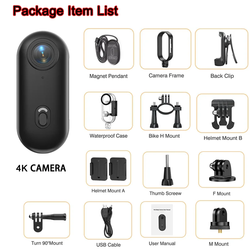 Miniatura: 4K action camera mini 33