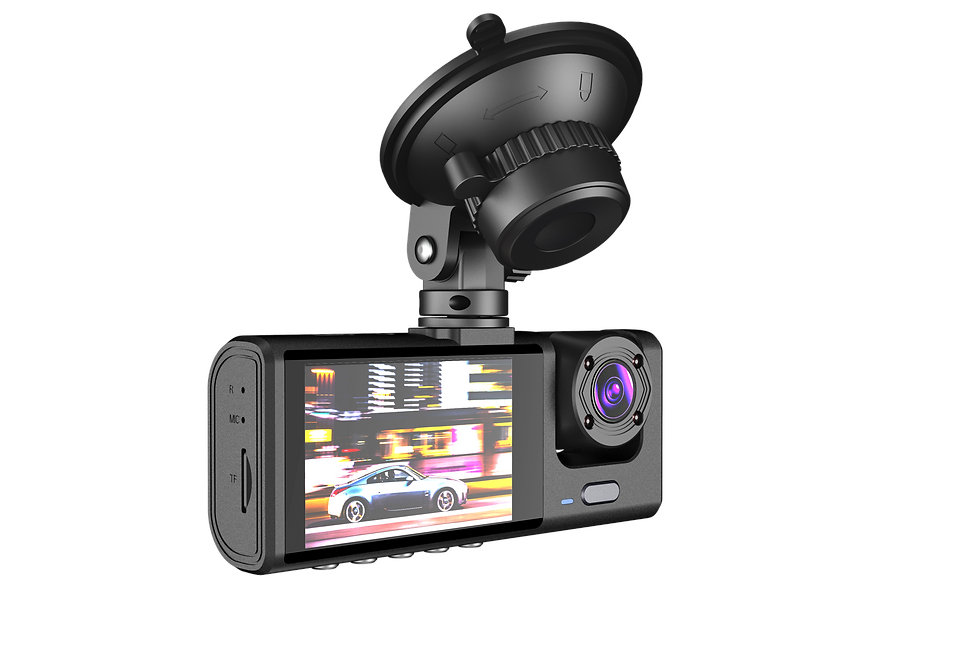 Thumbnail: 3 lens dash cam night vision DVR 3L689