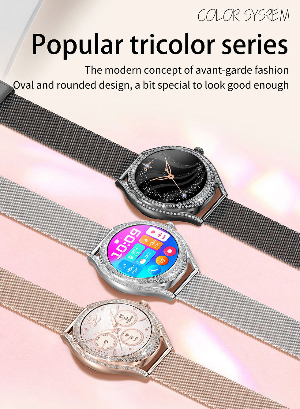 Miniature : v66 1.28 inch amoled smartwatch for lady
