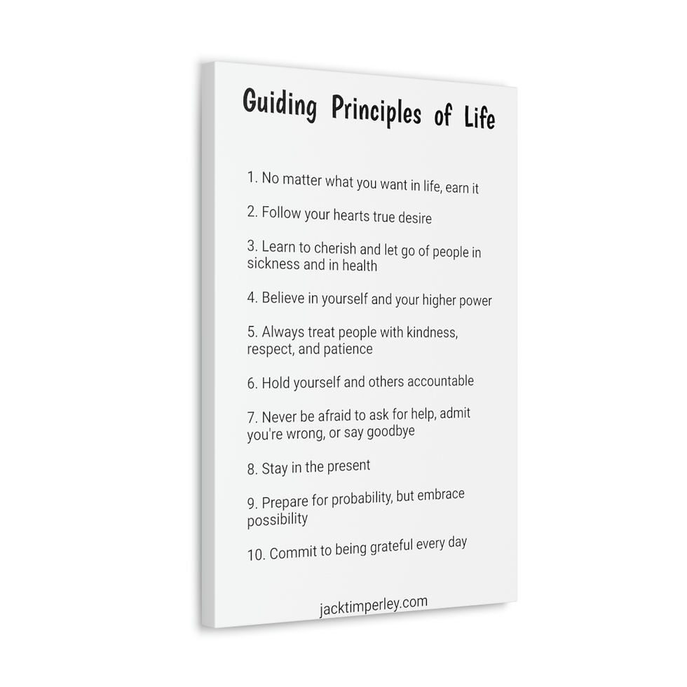 Thumbnail: Guiding Principles of Life Canvas Gallery Wraps