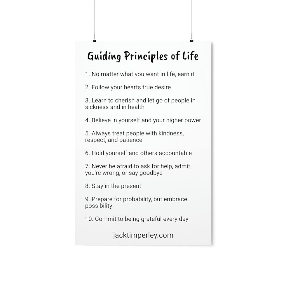 Thumbnail: Guiding Principles of Life Premium Matte Vertical Poster