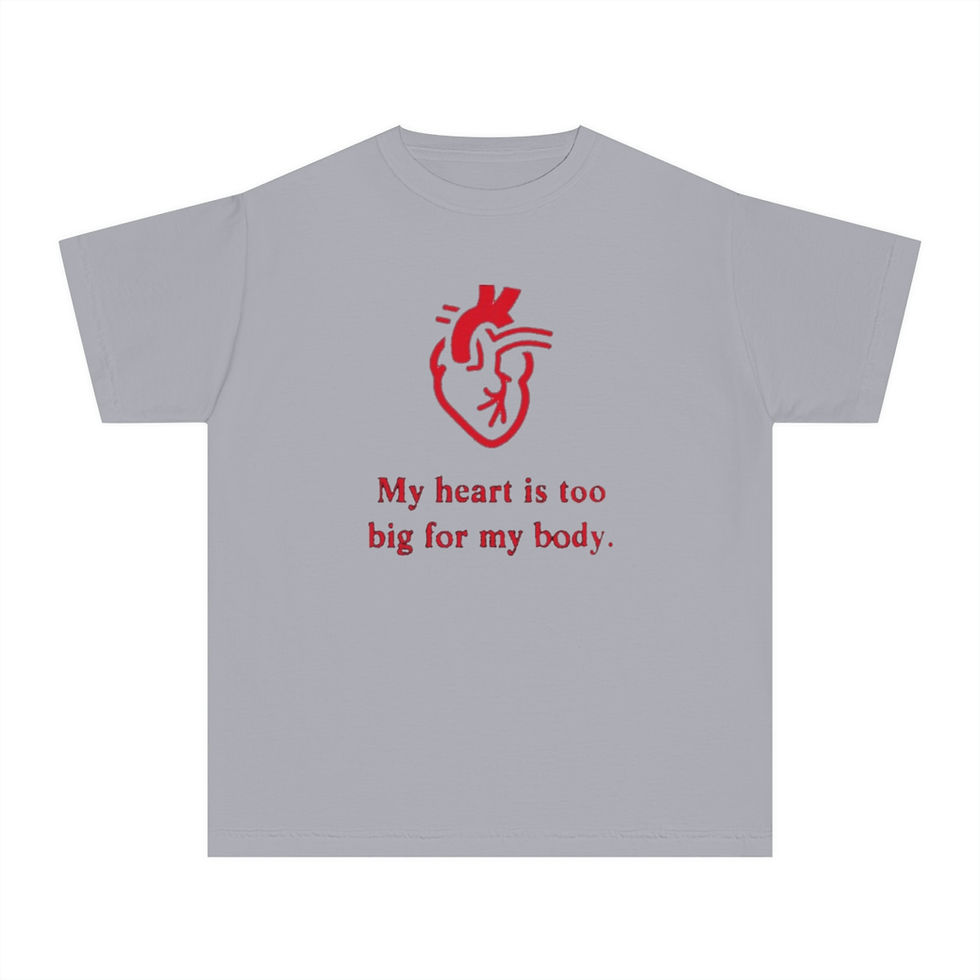 Thumbnail: My Heart Is Too Big For My Body - Youth Midweight Tee