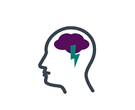 icon with a storm in inside head