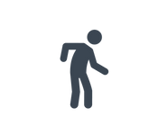 icon of a hunched over person