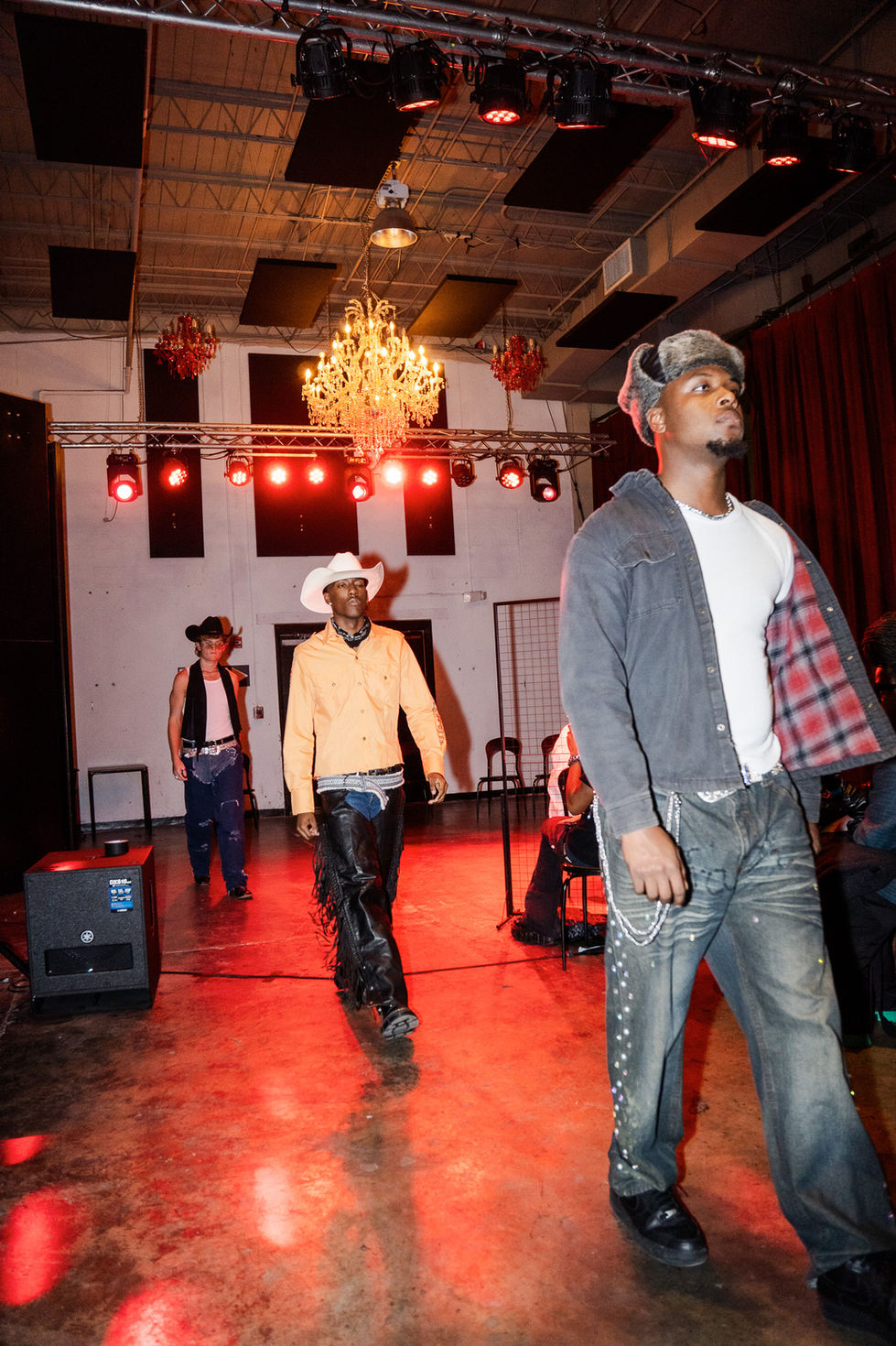 Models walking on the runway at a fashion show. The Rebirth SS'26 fashion show.