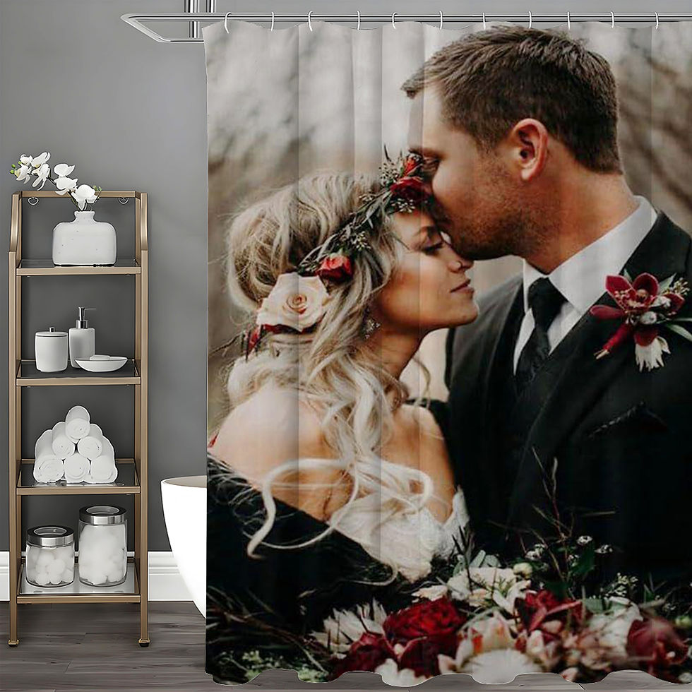 Show and share the love you have in a customized shower curtain
