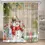 Thumbnail: Merry Christmas snowman with presents shower curtain only