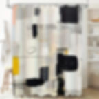 Features a bold abstract pattern in a balanced blend of black, white, grey, and yellow tones perfect for adding depth