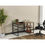 Thumbnail: Walnut Writing Desk with Shelves & Black Metal Frame in a home office with potted floor plant and black desk chair