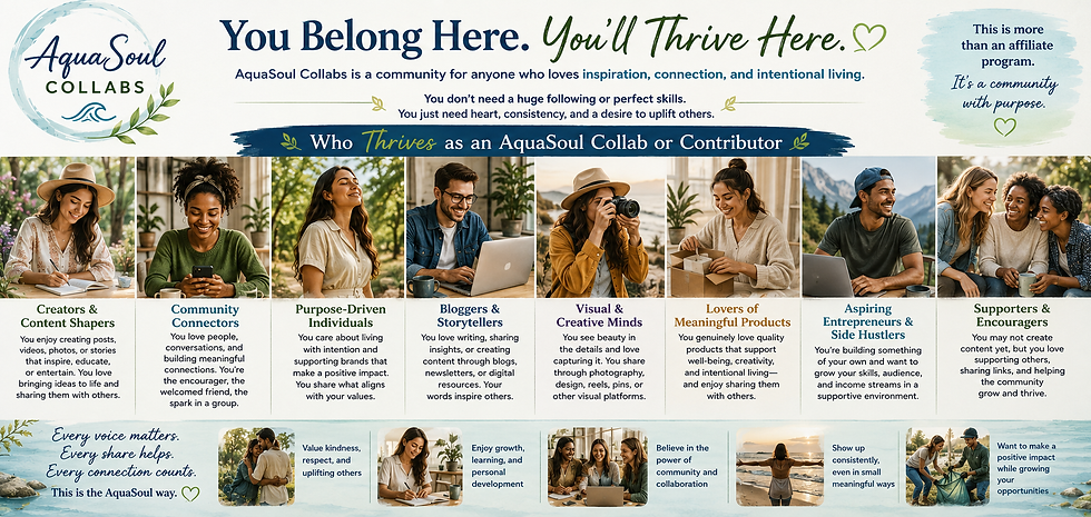You Belong Here, You'll Thrive Here - AquaSoul Collab - Info Graphic