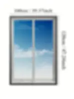 Self-Adhesive Window Screen - full double pane window view