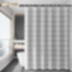 Buy Year Modern Partition Grey & White Checkered Waterproof Shower Curtain