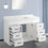 Thumbnail: AquaSoul home decor - MKDK 48" White Bathroom Vanity Cabinet – 6 Drawers, 2 Doors - doors and drawers open