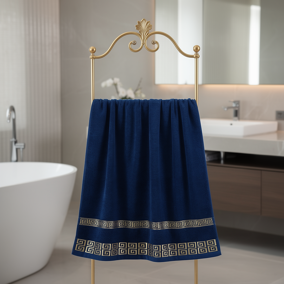 Thumbnail: 2pc 100% Combed Cotton Bath Towel Set