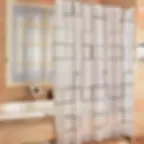 Modern Geometric Plaid Shower Curtain - Waterproof & Anti-Mildew