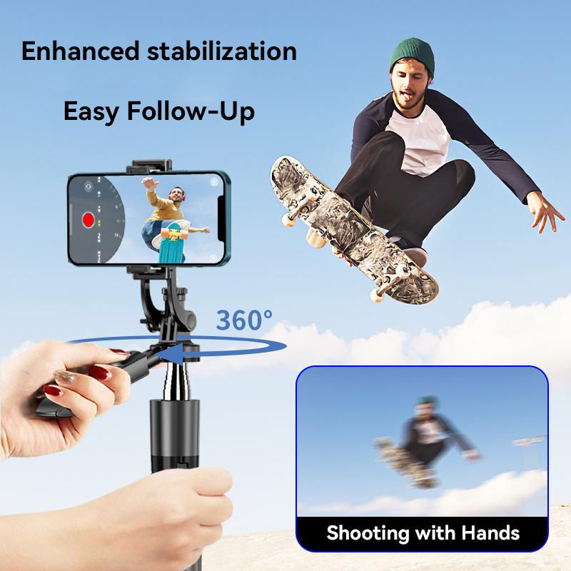 Selfie Stick with Remote Control - 360-degree angle - enhanced stabilization and easy follow-up