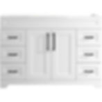 AquaSoul home decor - MKDK 48" White Bathroom Vanity Cabinet – 6 Drawers, 2 Doors