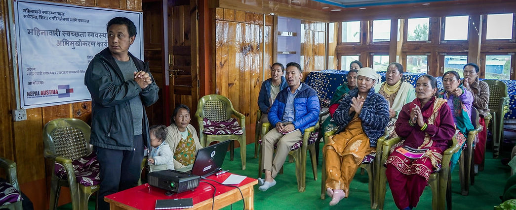 Training on Menstrual health hygiene at HUmla