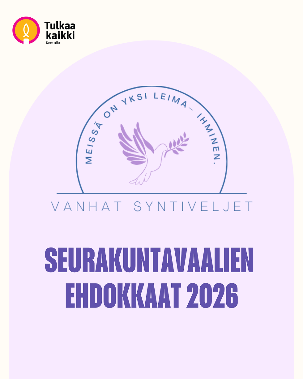 Vanhojen syntiveljien ehdokkaat seurakuntavaaleissa 2026