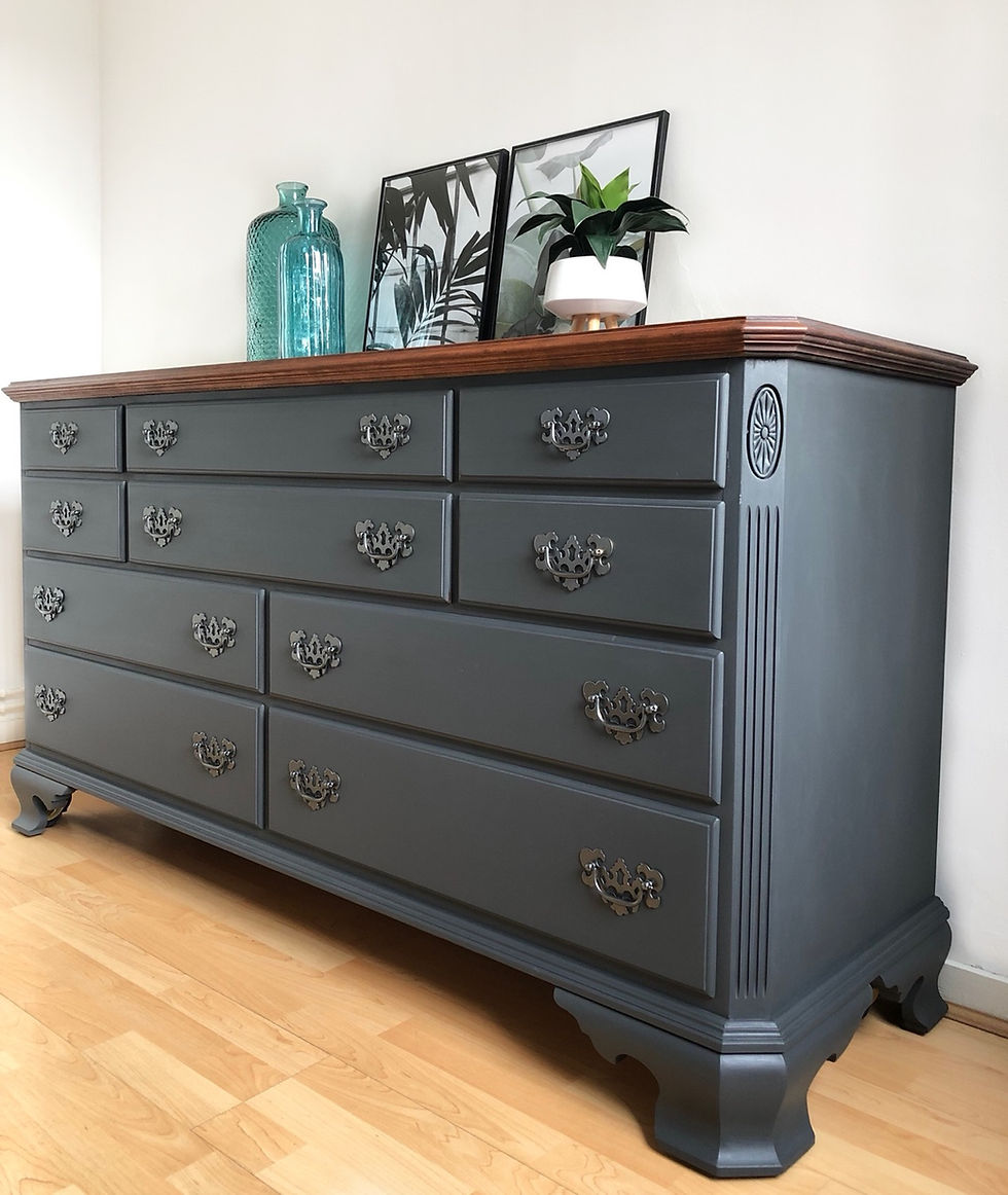 Thumbnail: Large Dark Grey Chest of Drawers
