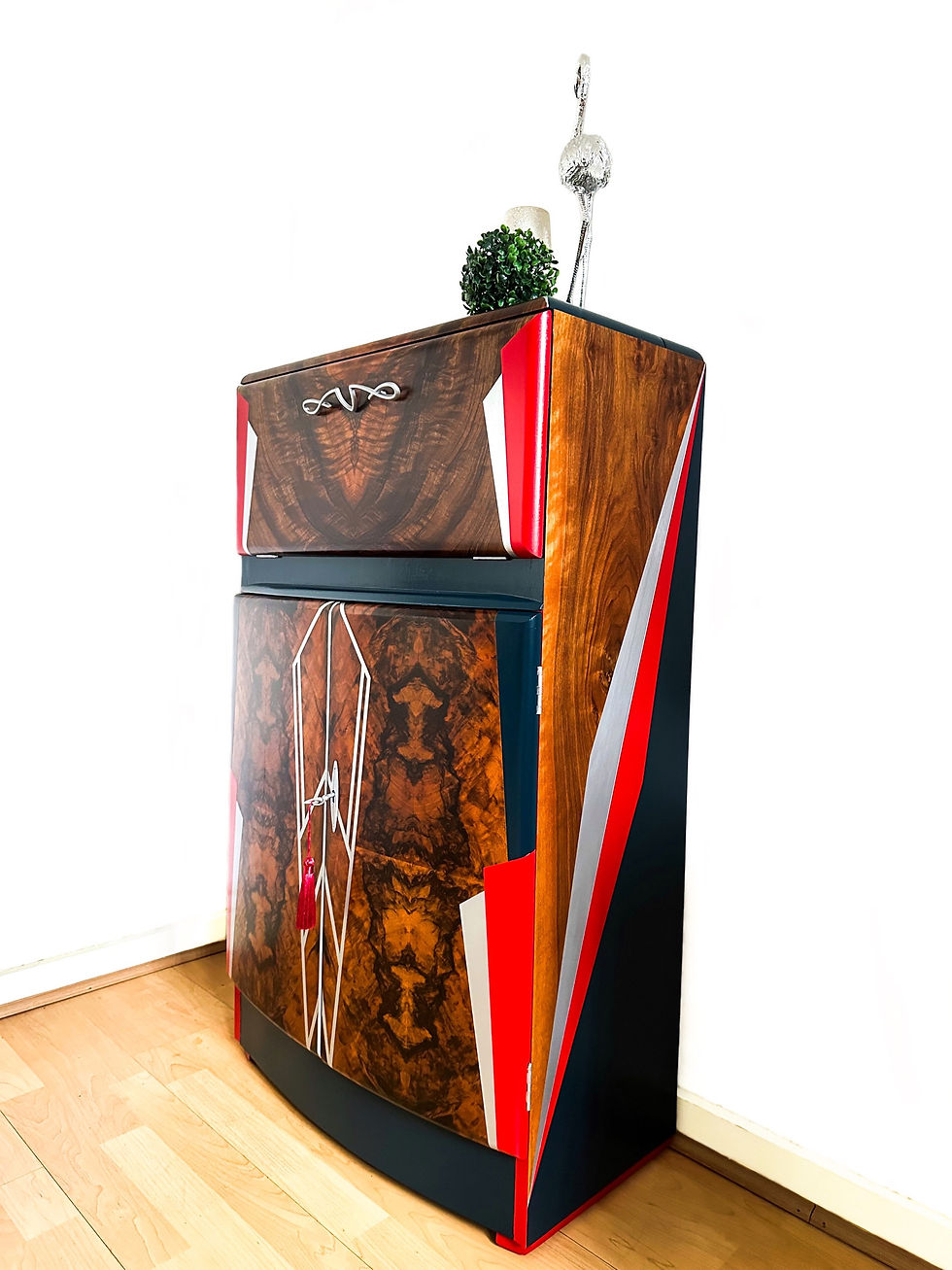 Thumbnail: Blue & Red Art Deco Cocktail Cabinet