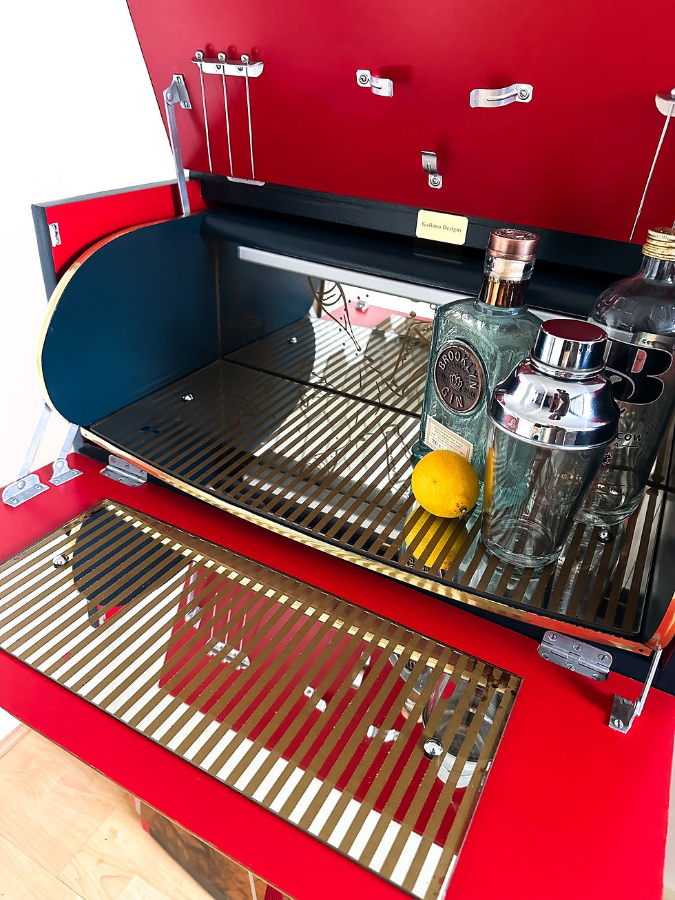 Thumbnail: Blue & Red Art Deco Cocktail Cabinet