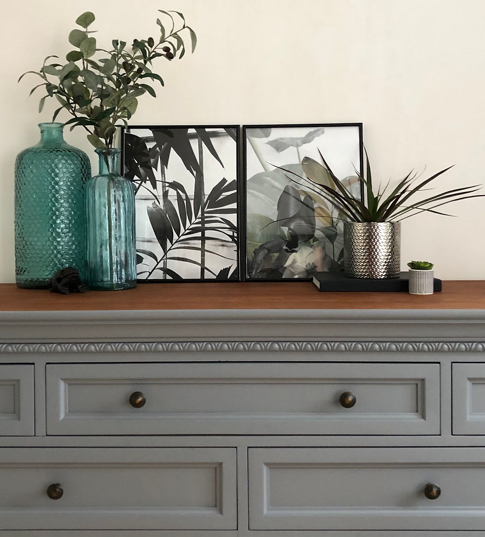 Thumbnail: Large Light Grey Chest of Drawers
