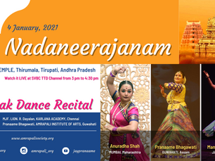 KATHAK DANCE RECITAL AT NADANEERAJANAM IN TIRUMALA TIRUPATI BALAJI