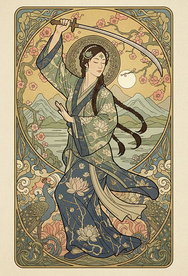 - Illutration Femme avec Sabre, Art nouveau 512x750 .jpg