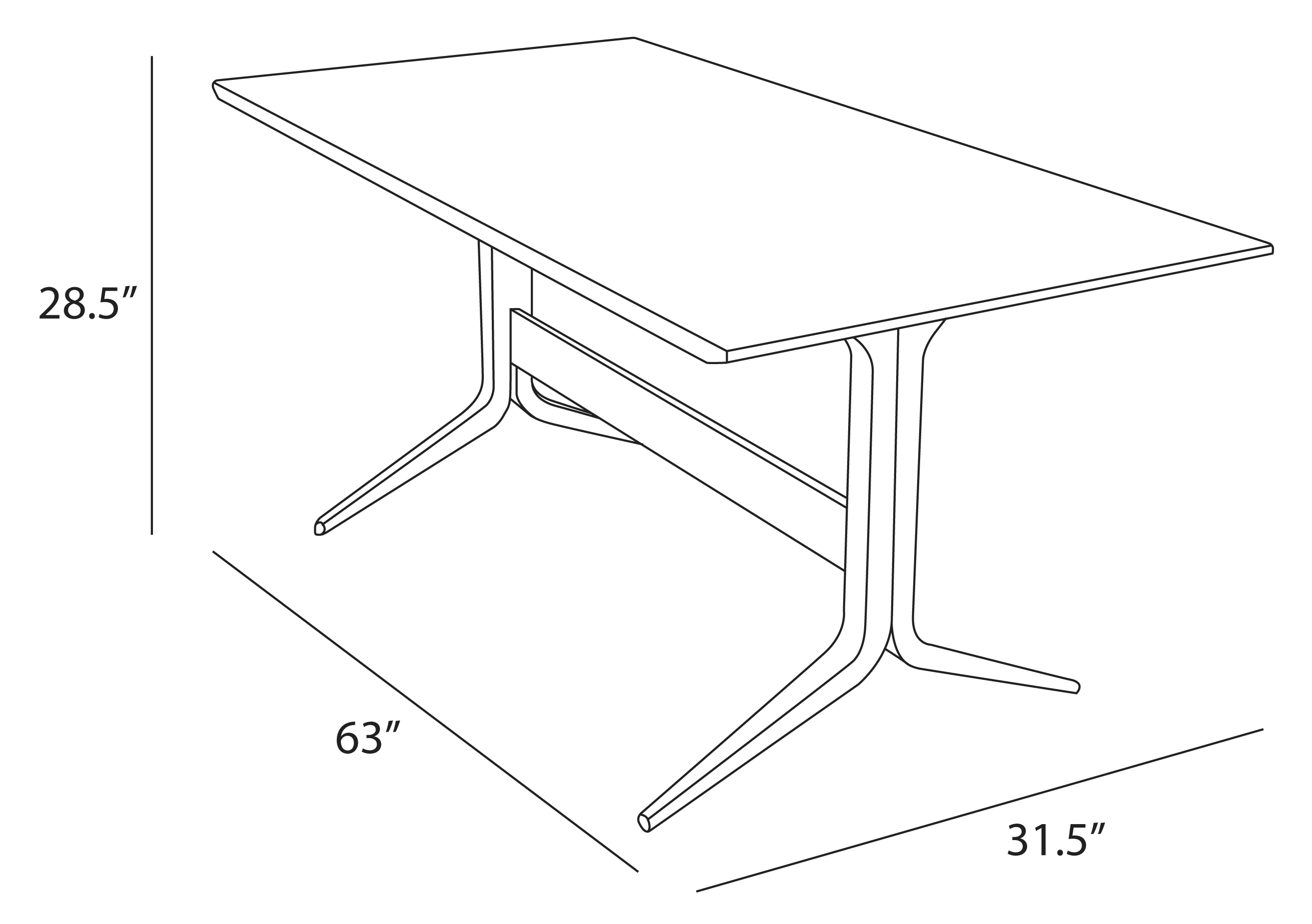 Y Dining Table dimensions
