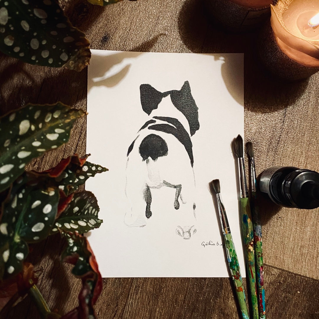 IMPRESSION D'ART - BOULEDOGUE CUCUL