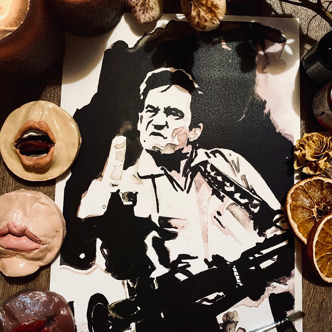 IMPRESSION D'ART - JOHNNY CASH