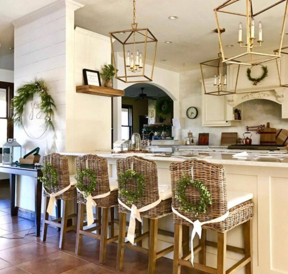 Farmhouse style Christmas decor