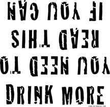 Drink More Funny T-shirt Transfers 12pc